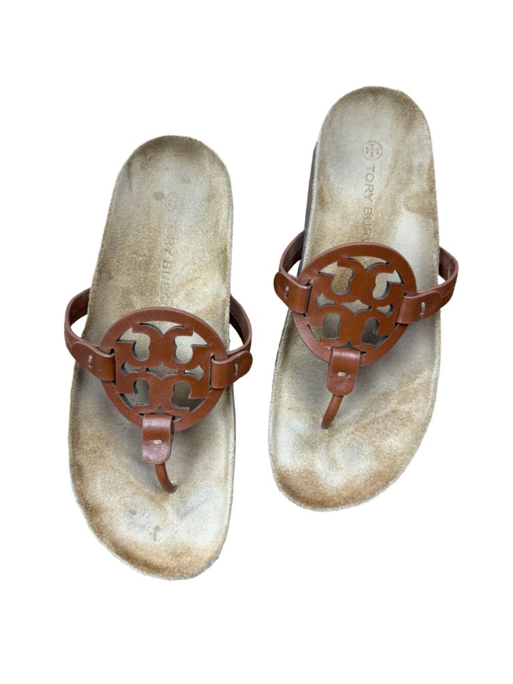 Tory Burch Miller Cloud Thong Sandals Brown Women’s 9
